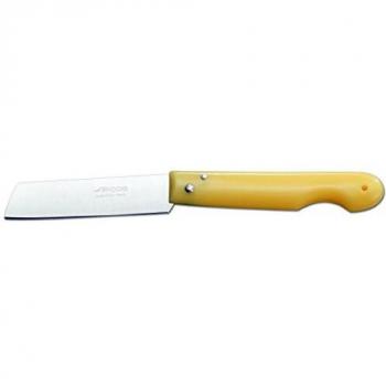 Arcos Serie Navajas Profesionales, Navaja Profesional, Hoja Filo de Acero Inoxidable Nitrum de 85 mm, Navaja de Acero Inoxidable Color Amarillo