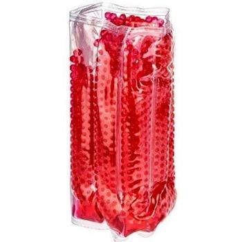 Levivo CD03 Funda enfriadora de Botellas con 7 cámaras de Gel y Cierre de Velcro, Rojo, 20 cm