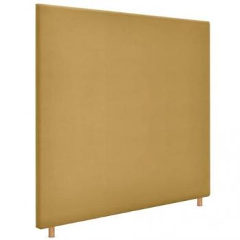 Cabecero Tapizado Aqualine Liso hasta el Suelo en Tela Mostaza 135x120cm para Camas de 120/135 cm