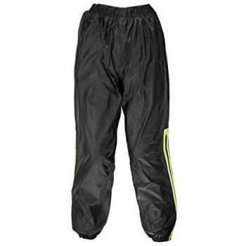 Pantalones Impermeables para Moto GMS Douglas Negro-Amarillo Fluo, Talla 12XL