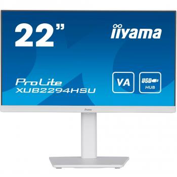 Iiyama ProLite XUB2294HSU-W2 21.5 LED Full HD 75Hz FreeSync con Ajuste de Altura, Pivotante, Inclinación, VGA, HDMI, DisplayPort - Blanco