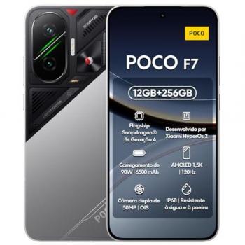 Xiaomi POCO F7 5G Smartphone Blanco 12GB RAM + 512GB Almacenamiento, Pantalla AMOLED 6.83, Snapdragon 8s Gen 4, Batería de 6500mAh, C