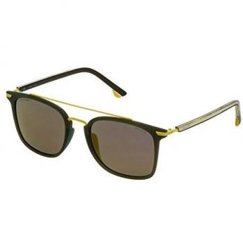 Unisex Police Green Sunglasses SPL58354736G with 54mm Durable Metal Frame and UV Protection
