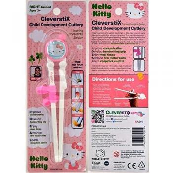 Sanrio Hello Kitty Niños cubertería de Desarrollo: CleverstiX. com de Entrenamiento Palillos Chinos para Finos Habilidades de Motor