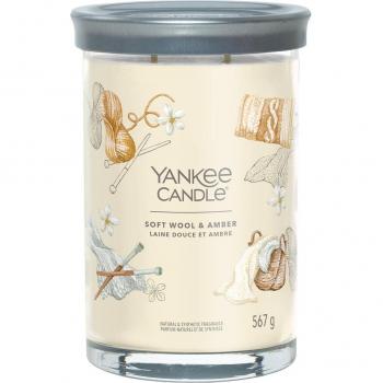 Yankee Candle Large Signature Tumbler Scented Candle Soft Wool & Amber 567g