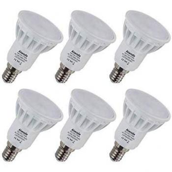 Aiwode 5W E14 Bombilla LED,Blanco Cálido 2700K,Equivalente 50W Bombilla Halógena,500LM RA85 120°Ángulo de haz,Paquete de 6.
