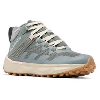 Columbia - Botas de senderismo impermeables Facet™ 75 MID OUTDRY™ para mujer, color Verde (Sedona Sage x Dusty Pink), talla 41 EU