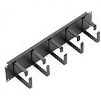 Lowell CMD-1H 1U Horizontal Cable Management Panel with 5 D-Rings