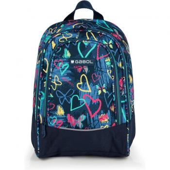GABOL MOCHILA TIZAS CON CORAZONES RESISTENTE AL AGUA
