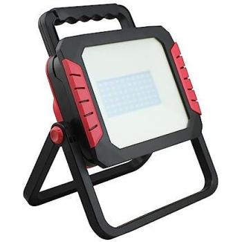 Proyector LED CLESS 30W 6400K IP54 con Enchufe, Aluminio Negro y Rojo, 3000Lm