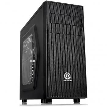 Caja de Ordenador Thermaltake Versa H24 - Midi Tower con Ventana, USB 3.0, ATX y Micro-ATX, Color Negro