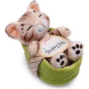 Nici Peluche Gato Bengalí Dormilón 12 Cm en Canasto