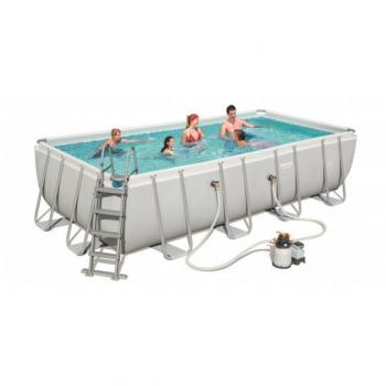 Piscina Rectangular Power Steel con Estructura Completa 549x274x122 cm 56466 Bestway