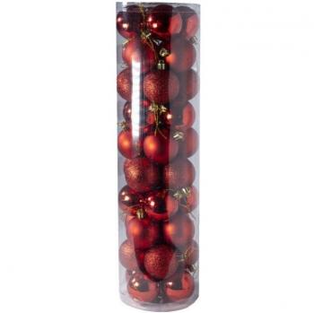 Juego de 40 adornos de bolas de Navidad color plata