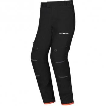 Ixon Pantalones de Moto M-SKD Negro-Rojo Brillante, pantalones textiles de moto, color negro y rojo, talla XL