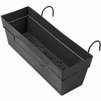 Maceta Jardinière Deroma 49 cm - Kit de Jardinería Save R - 10L - Gris Oscuro