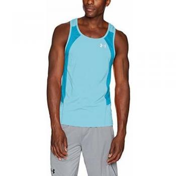 Under Armour UA Swyft Tanque, Hombre, Venetian Blue/Deceit/Reflective