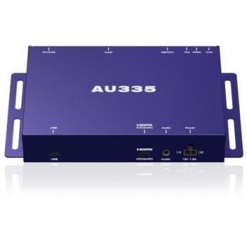 Reproductor Multimedia Digital BrightSign AU335 con Audio Solo, ARC/eARC, USB, GPIO, Ethernet y Dolby Atmos - Azul