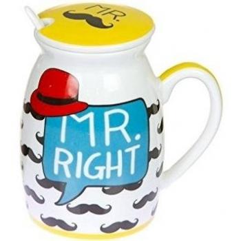 Taza con Tapa Mr Right