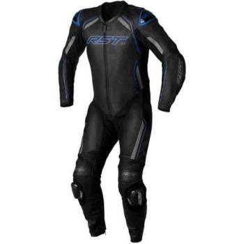 RST S1 CE Mono de cuero para hombre de una pieza negro/azul/neón