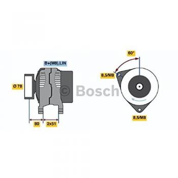 Alternador BOSCH 0 986 048 380 - Tipo: Alternador, Marca: BOSCH, Número de pieza: 0 986 048 380