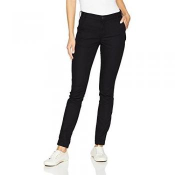 Carhartt Pantalones Crawford Slim Fit para mujeres - Negro (38)