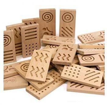 Juego didactico andreutoys domino sensorial madera 28 piezas