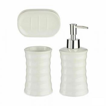 Berilo Set de Baño Blanco Cerámica 12 Unidades - Cuidado del Hogar