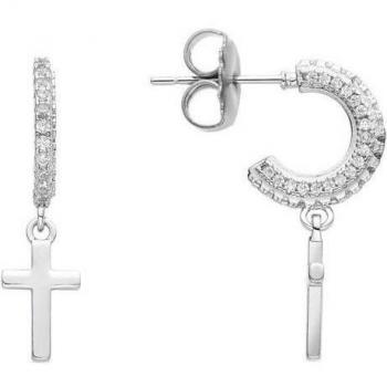 Pendientes Luxenter Africa Basic de Metal Bañado en Rodio
