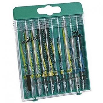 wolfcraft 2358000 - 10 hojas de sierra de calar vástago en T / Contenido: madera: