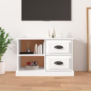 Mueble de TV vidaXL de madera contrachapada blanco 73x35,5x47,5 cm