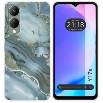 Funda de Silicona para Vivo Y17s con Diseño de Mármol 09 y Dibujos