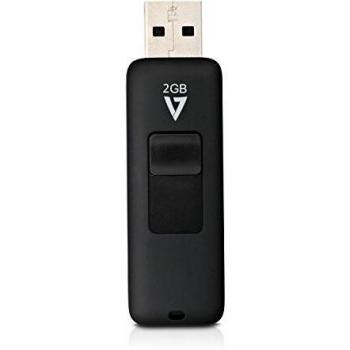 V7 VF22GAR-3E Slider Memoria USB 2.0 Flash Drive de 2 GB Negro