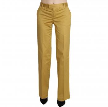 Just Cavalli Mustard Straight Formal Trousers Pants - IT40|S