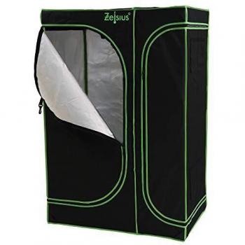 Carpa de Cultivo 2-en-1 Zelsius 90 x 60 x 135 cm Negro/Verde para Cultivo Indoor