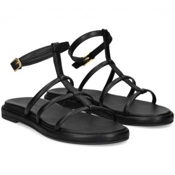 Sandalias de Mujer Unisa Casual de Piel Plana - Negro