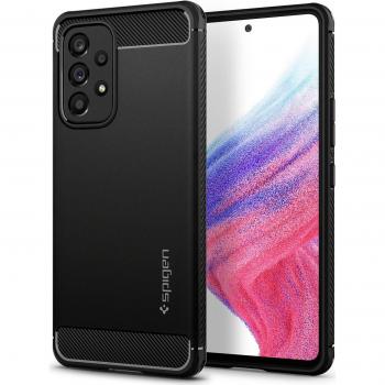 Funda Spigen Rugged Armor para Samsung Galaxy A53 5G - TPU Negro 16,5 cm (6.5 pulgadas)