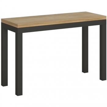 Mesa abatible Everyday Double Roble Natural 120x45/90 cm con estructura antracita