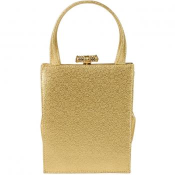Farfalla 90132 - Bolso al hombro de satén para mujer dorado dorado