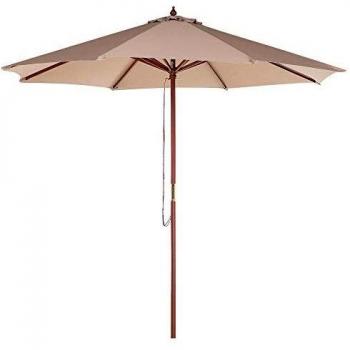 Beliani Sombrilla de jardín Beige Claro ø 270 cm Toscana