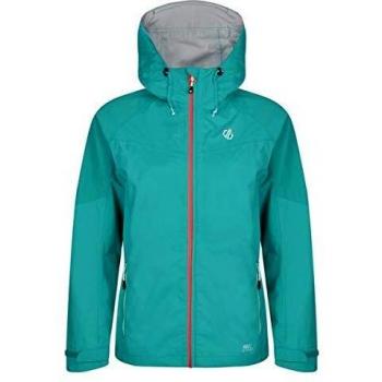 Dare2b Reconfine' Lightweight Waterproof Breathable Taped Seams Stretch Hooded Jacket Jackets Shell, Mujer, Blue Jewel/Cyber Pink, 14