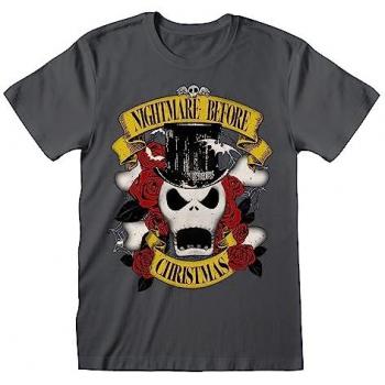 The Nightmare Before Christmas - Top Hat Jack Grey Graphic T-Shirt - Size S - 100% Cotton