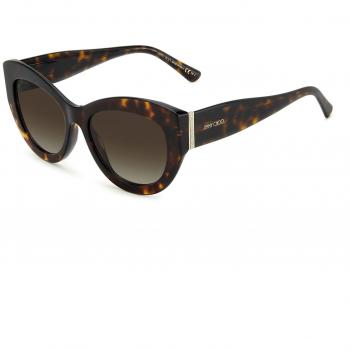 Jimmy Choo Xena Cat Eye Sunglasses for Women, Brown Havana, One Size
