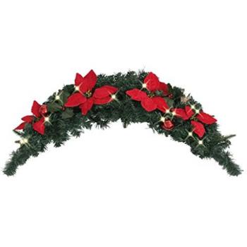Arco de Navidad con luces LED verde 90 cm PVC