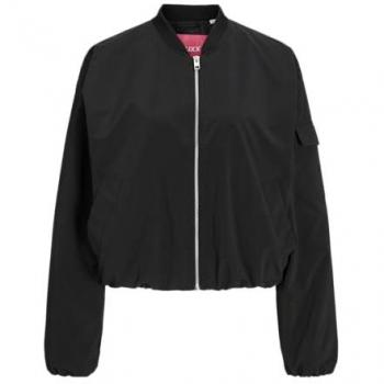 Jack & Jones Women's Leila Black Regular Fit Bomber Jacket