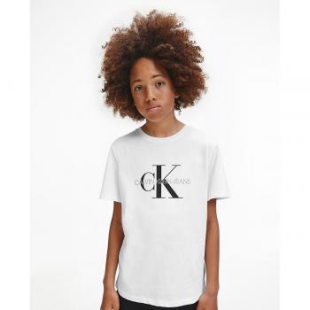 Camiseta de niño Calvin Klein en blanco con print
