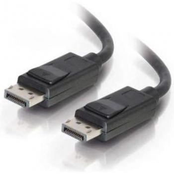 3ft DisplayPort 1.2 Cable with Latches M/M - Black