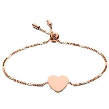 Pulsera para Mujer Fossil Iconic JF02965791 de Acero Inoxidable en Oro Rosa, Longitud Mínima Interior: 165mm