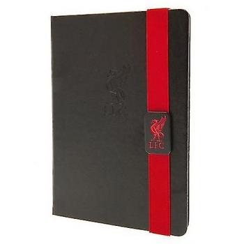 Cuaderno A5 Liverpool FC con escudo, color negro y rojo, tamaño One Size