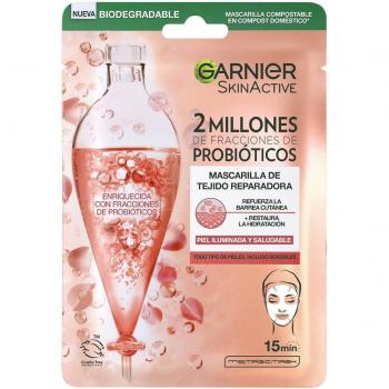 Garnier SkinActive Mascarilla Facial de Tejido Reparadora con Probióticos, 1 Unidad